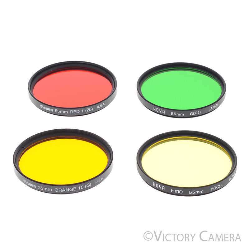 Canon + Hoya 55mm 4x Color Filter Set for B&W  [EXC] - Victory Camera