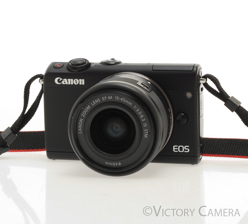 Canon EOS M100 Black Mirrorless Camera w/ 15-45mm Zoom Lens [EXC+] - Victory Camera