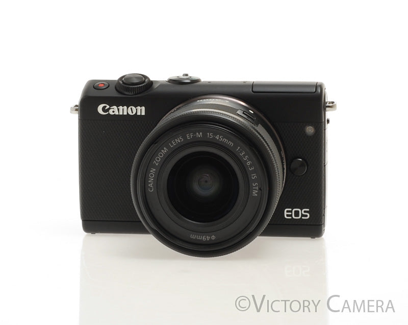 Canon EOS M100 Black Mirrorless Camera w/ 15-45mm Zoom Lens [EXC+] - Victory Camera