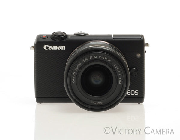 Canon EOS M100 Black Mirrorless Camera w/ 15-45mm Zoom Lens [EXC+]