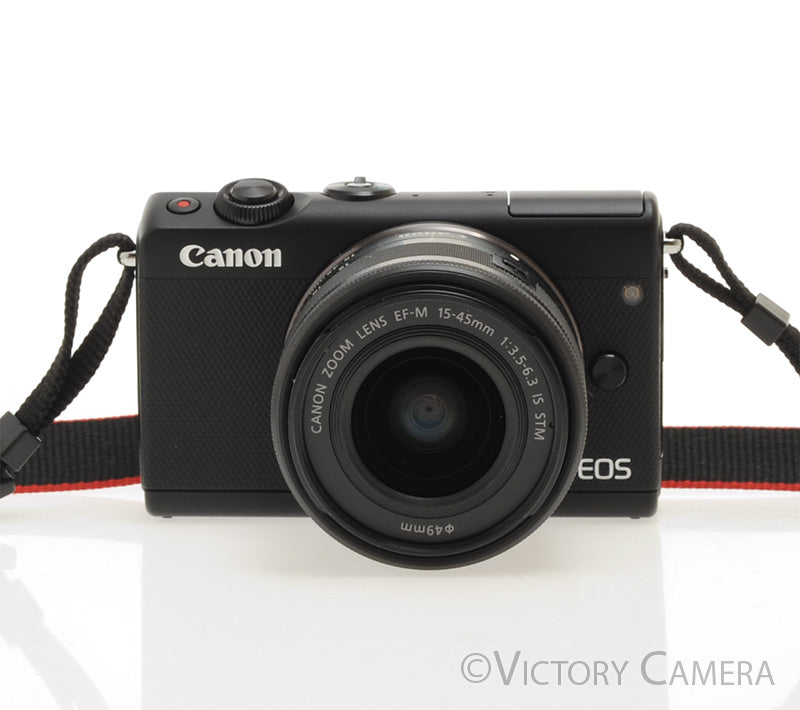 Canon EOS M100 Black Mirrorless Camera w/ 15-45mm Zoom Lens [EXC+] - Victory Camera