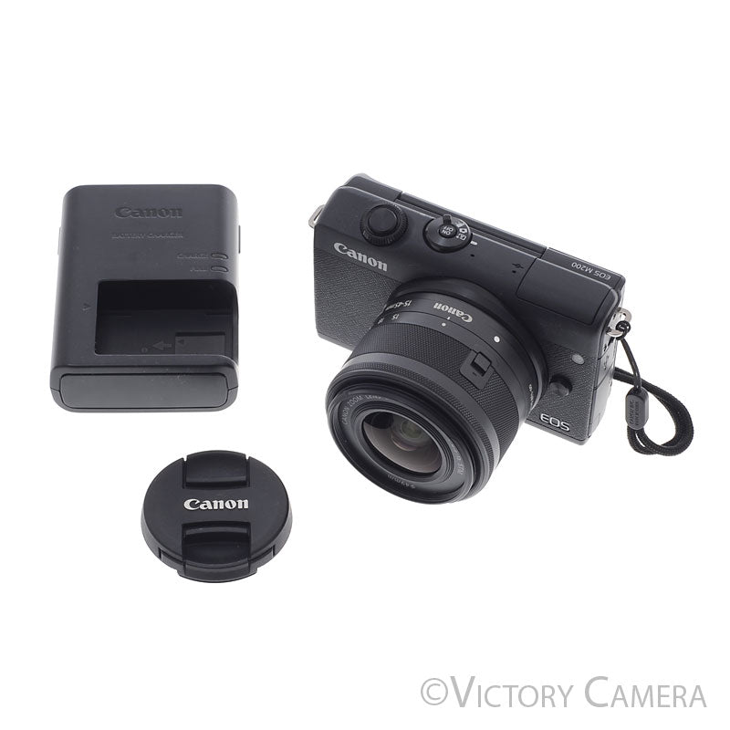 Canon EOS M200 24.1MP Mirrorless Camera w/ 15-45mm Zoom Lens [EXC+]