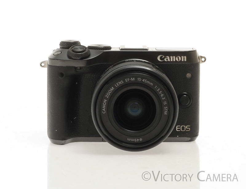 Canon EOS M6 Black 24.2MP Mirrorless Digital Camera w/ 15-45mm Lens [EXC-] - Victory Camera