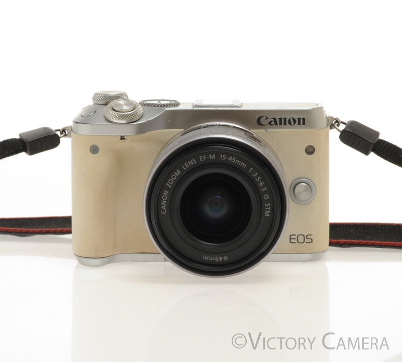Canon EOS M6 Chrome 24.2MP Mirrorless Digital Camera w/ 15-45mm Lens [GOOD] - Victory Camera