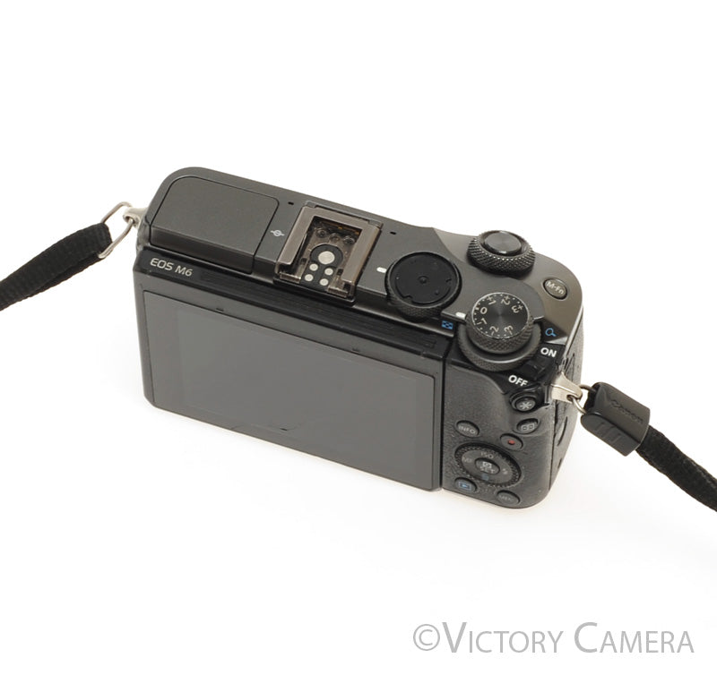 Canon EOS M6 Black 24.2MP Mirrorless Digital Camera Body Only [GOOD] - Victory Camera