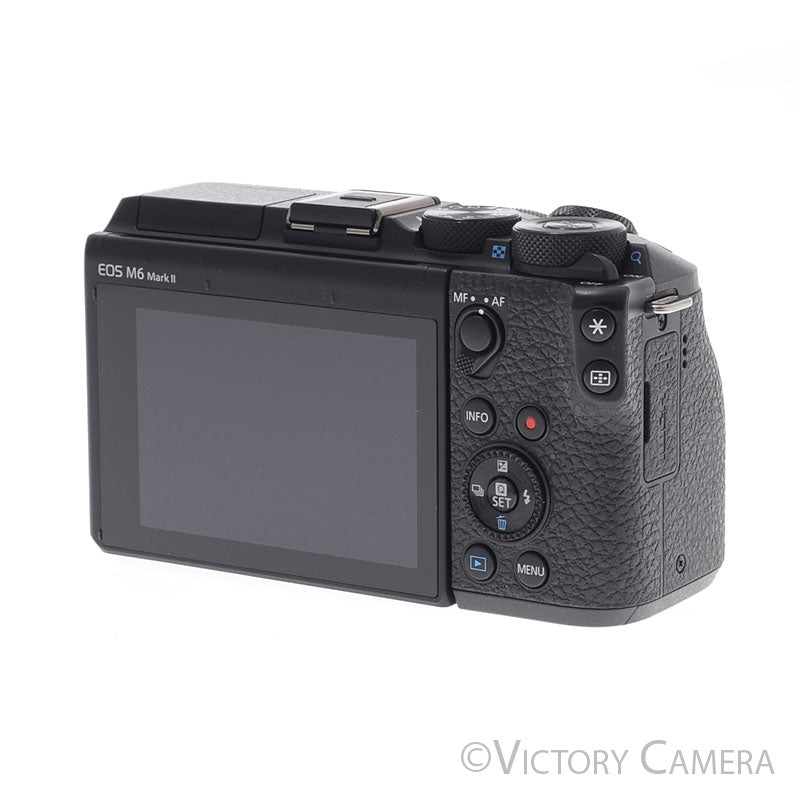 Canon EOS M6 II Black 24.2MP Mirrorless Digital Camera w/ 15-45mm Lens [EXC+] - Victory Camera