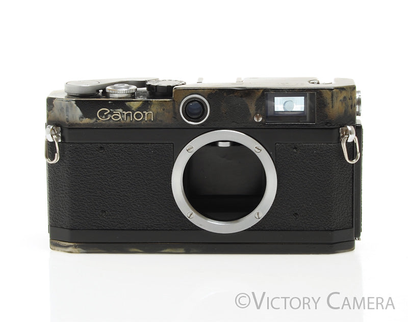 Canon P Black Repaint 35mm LTM Rangefinder Camera Body [EXC-] - Victory Camera