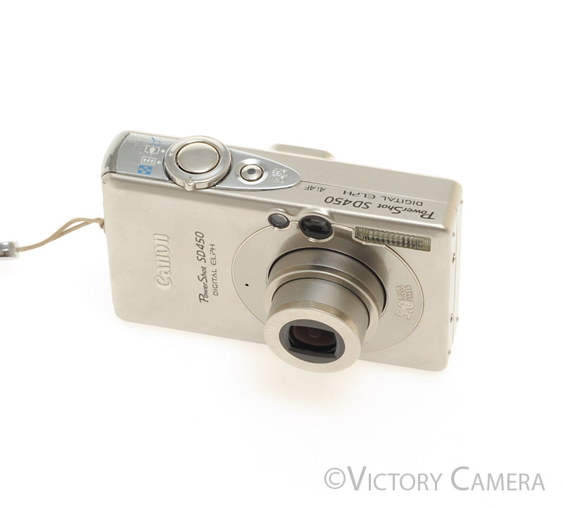 Canon Powershot SD450 Silver 5.0MP Digital Point and Shoot Camera [EXC] - Victory Camera