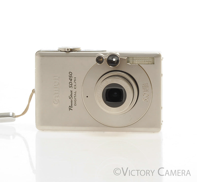 Canon Powershot SD450 Silver 5.0MP Digital Point and Shoot Camera [EXC] - Victory Camera