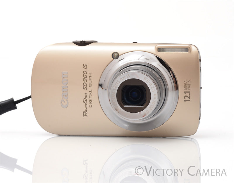 Canon PowerShot SD960 IS 12.1MP Gold Digital Point & Shoot Camera [EXC+] - Victory Camera