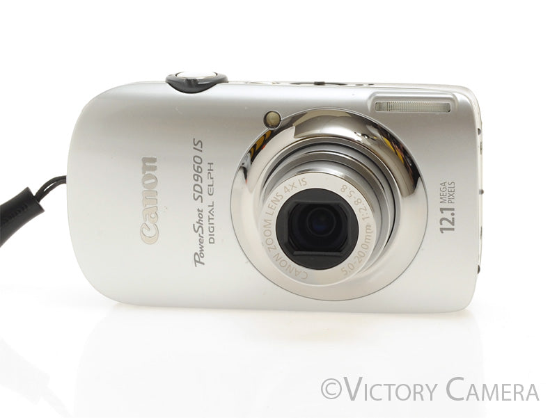 Canon PowerShot SD960 IS 12.1MP Silver Digital Point & Shoot Camera [EXC+] - Victory Camera