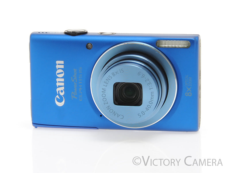 Canon PowerShot ELPH 115 IS 16MP Blue Digital Point & Shoot Camera [EXC] - Victory Camera