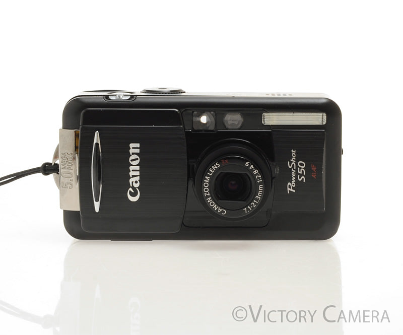 Canon PowerShot S50 Black 5MP Compact Digital Camera Digicam [EXC] - Victory Camera