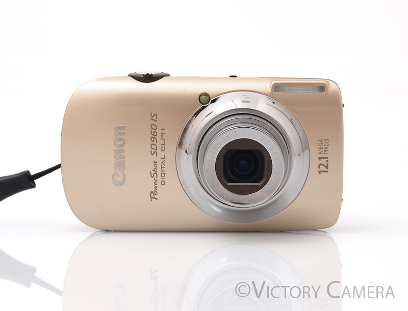 Canon PowerShot SD960 IS 12.1MP Gold Digital Point & Shoot Camera [EXC+] - Victory Camera