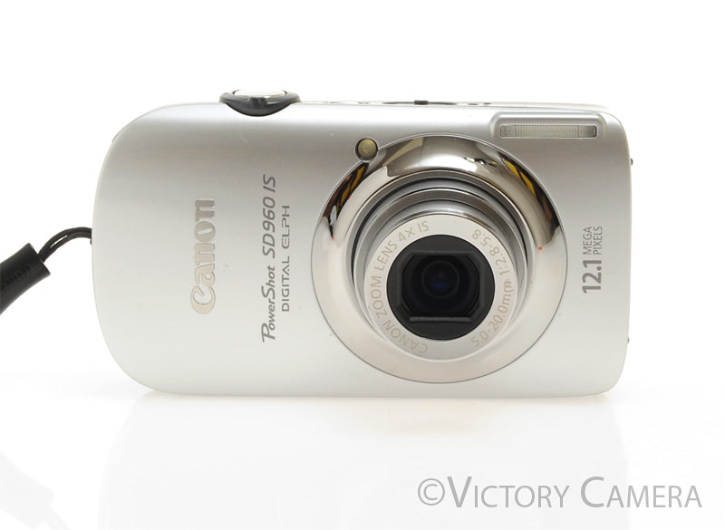 Canon PowerShot SD960 IS 12.1MP Silver Digital Point &amp; Shoot Camera [EXC+]