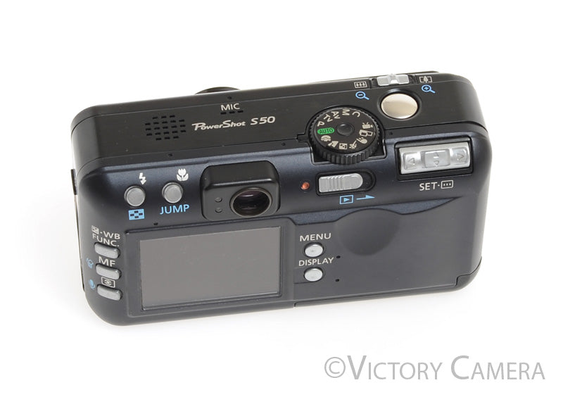Canon PowerShot S50 Black 5MP Compact Digital Camera Digicam -Clean-