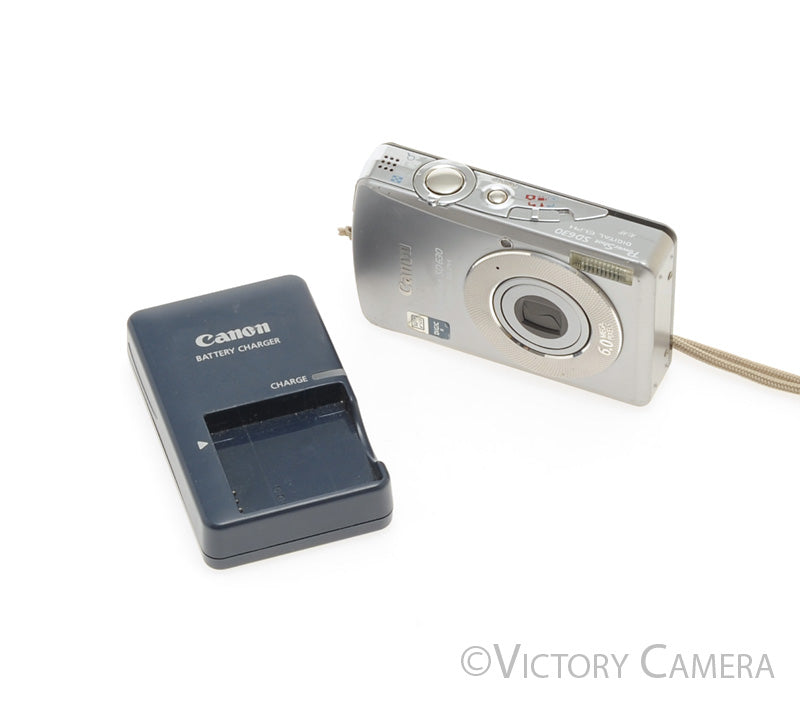 Canon PowerShot SD630 6.0MP Silver Digital Point &amp; Shoot Camera [EXC] - Victory Camera