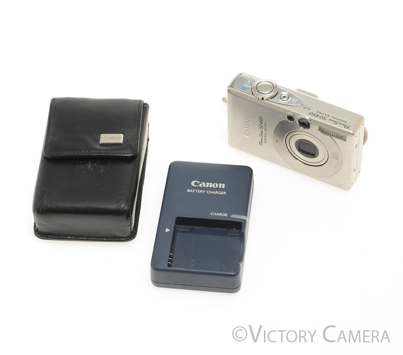 Canon Powershot SD450 Silver 5.0MP Digital Point and Shoot Camera [EXC] - Victory Camera
