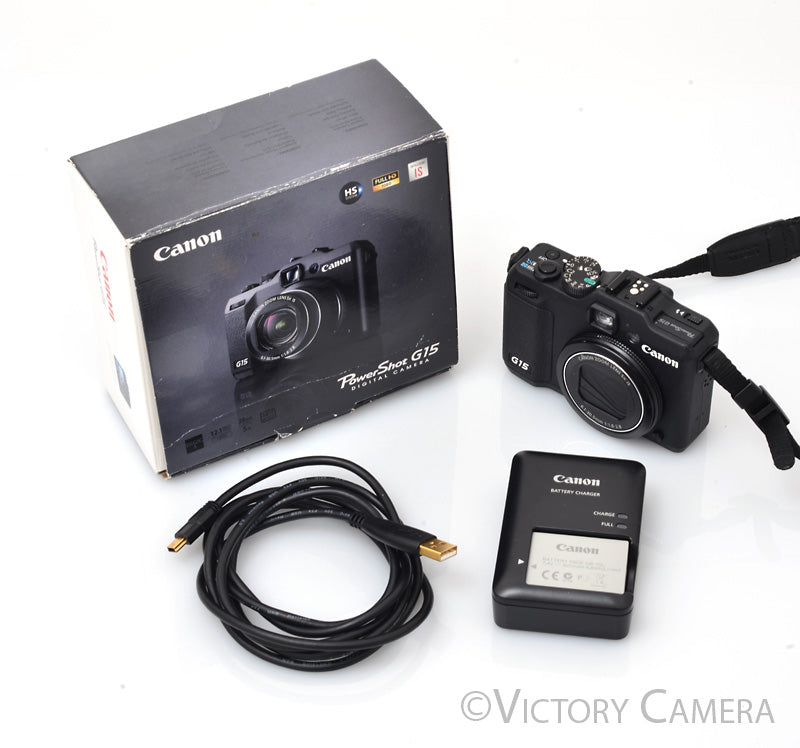 Canon PowerShot G15 12.1MP Digital Point & Shoot Camera w/ Box [EXC] - Victory Camera
