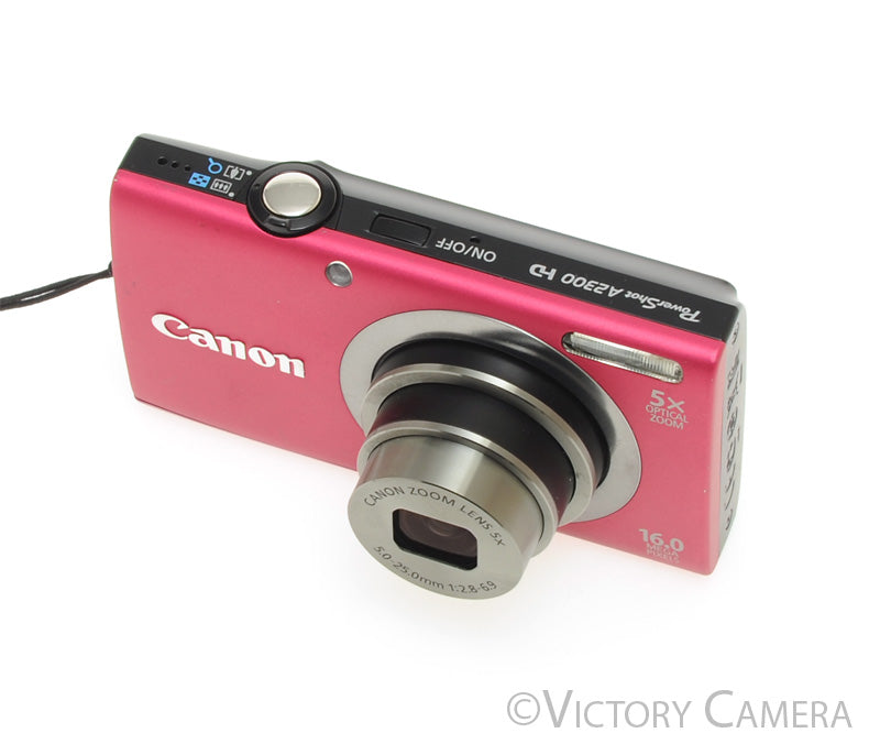 Canon PowerShot A2300 HD Pink 16MP Digital Point &amp; Shoot Camera [EXC+] - Victory Camera