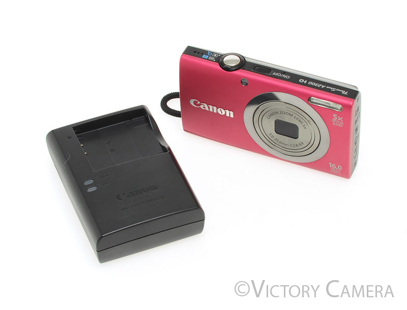 Canon PowerShot A2300 HD Pink 16MP Digital Point &amp; Shoot Camera [EXC+] - Victory Camera