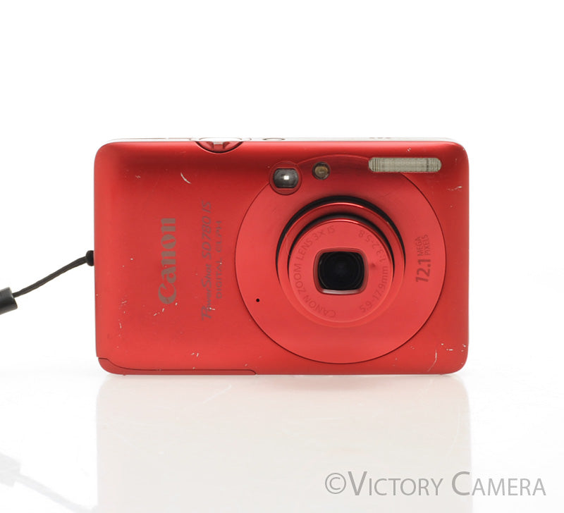 Canon PowerShot SD780 IS Digital ELPH Red 12.1MP Point &amp; Shoot Camera [EXC-] - Victory Camera