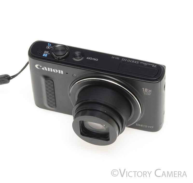 Canon PowerShot SX610 HS 20.2MP Black Digital Point &amp; Shoot Camera [EXC] - Victory Camera