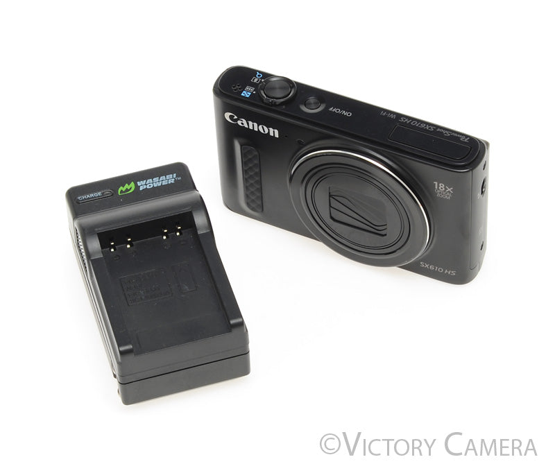 Canon PowerShot SX610 HS 20.2MP Black Digital Point &amp; Shoot Camera [EXC] - Victory Camera