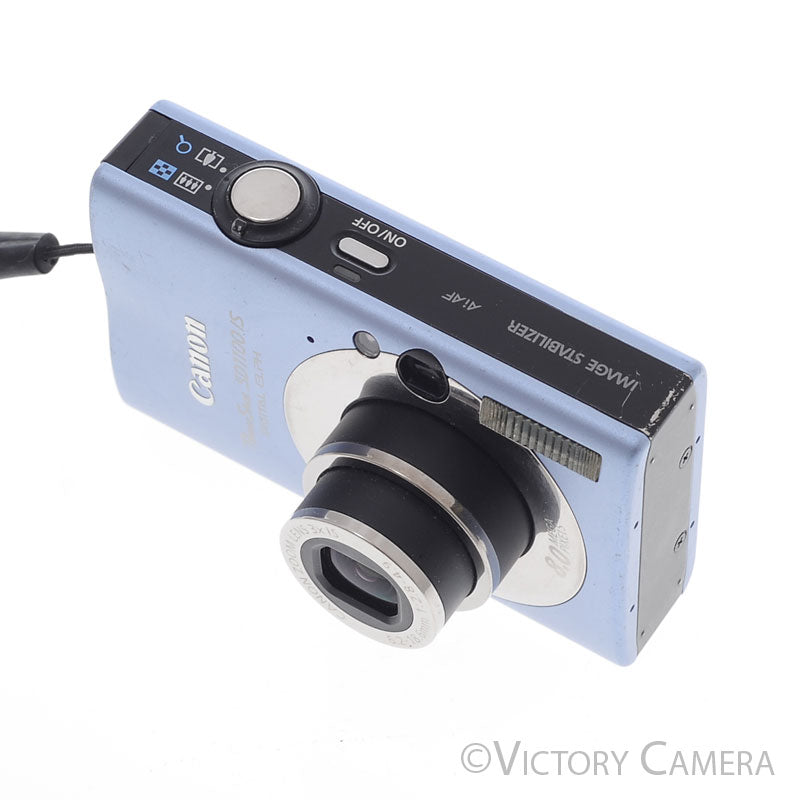 Canon PowerShot SD1100 IS Digital ELPH 8MP Blue Point & Shoot Camera [EXC-] - Victory Camera