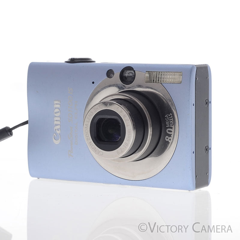Canon PowerShot SD1100 IS Digital ELPH 8MP Blue Point & Shoot Camera [EXC-] - Victory Camera