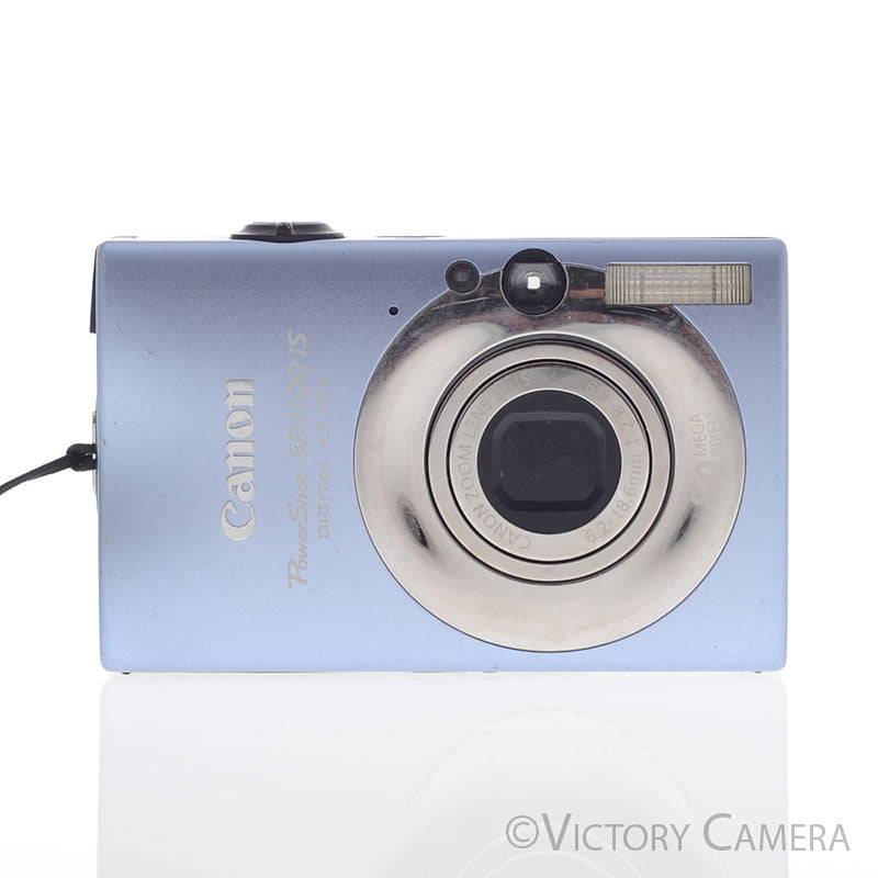 Canon PowerShot SD1100 IS Digital ELPH 8MP Blue Point & Shoot Camera [EXC-] - Victory Camera