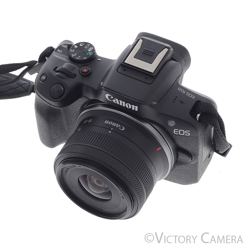 Canon EOS R50 24.1MP Mirrorless Camera w/ RF-S 18-45mm f4.5-6.3 IS STM [EXC+] - Victory Camera