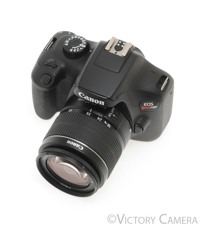 Canon EOS Rebel T100 18MP Digital SLR Camera w/ 18-55mm Zoom Lens [EXC+] - Victory Camera
