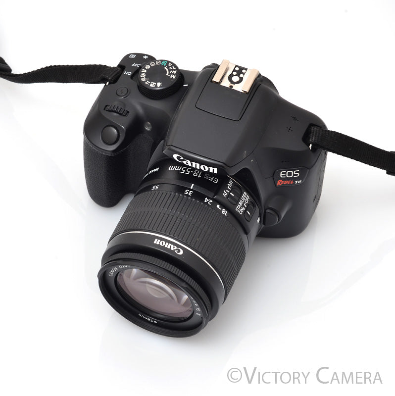 Canon Rebel T6 Digital SLR Camera Body 18mp w/ 18-55mm II Lens [EXC+] - Victory Camera