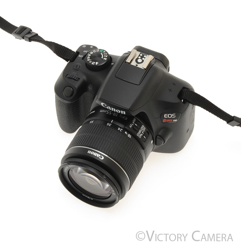 Canon Rebel T6 Digital SLR Camera Body 18mp w/ 18-55mm II Lens [MINT-] - Victory Camera