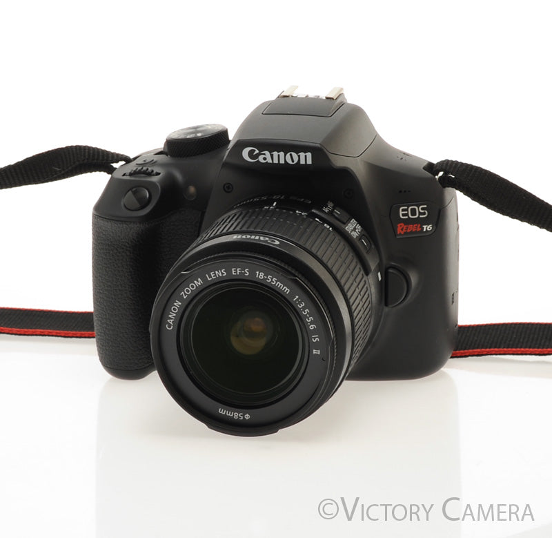 Canon Rebel T6 Digital SLR Camera Body 18mp w/ 18-55mm II Lens [MINT-] - Victory Camera