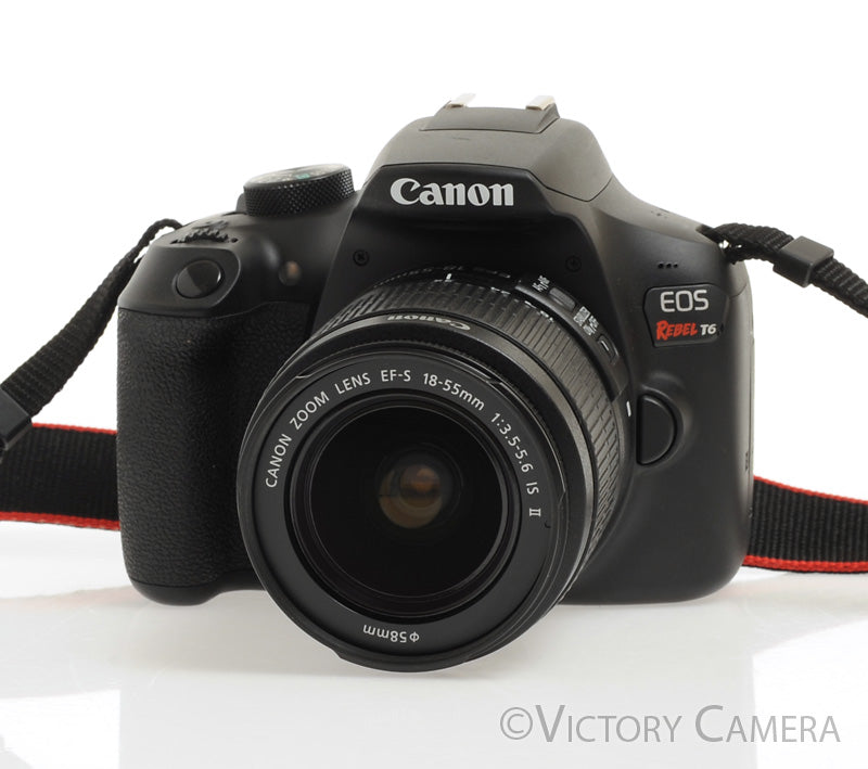 Canon Rebel T6 Digital SLR Camera Body 18mp w/ 18-55mm Lens [EXC+] - Victory Camera