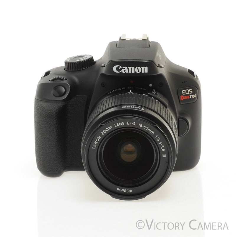 Canon EOS Rebel T100 18MP Digital SLR Camera w/ 18-55mm Zoom Lens [EXC+] - Victory Camera
