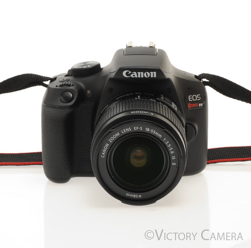 Canon Rebel T6 Digital SLR Camera Body 18mp w/ 18-55mm II Lens [MINT-] - Victory Camera