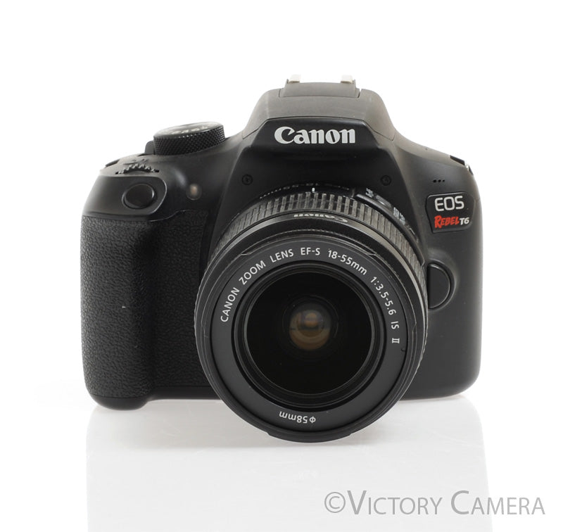 Canon Rebel T6 Digital SLR Camera Body 18mp w/ 18-55mm Lens -Clean- - Victory Camera