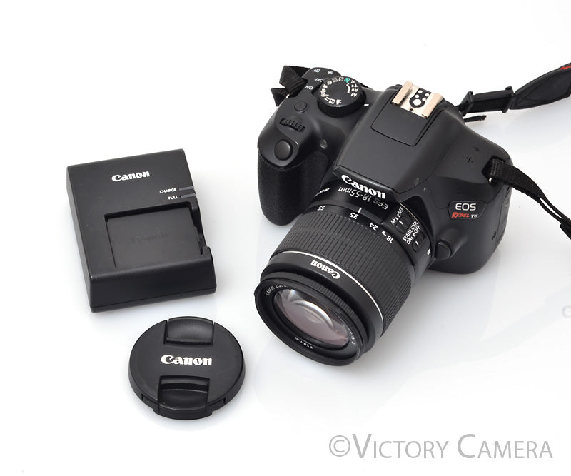 Canon Rebel T6 Digital SLR Camera Body 18mp w/ 18-55mm II Lens [EXC+] - Victory Camera