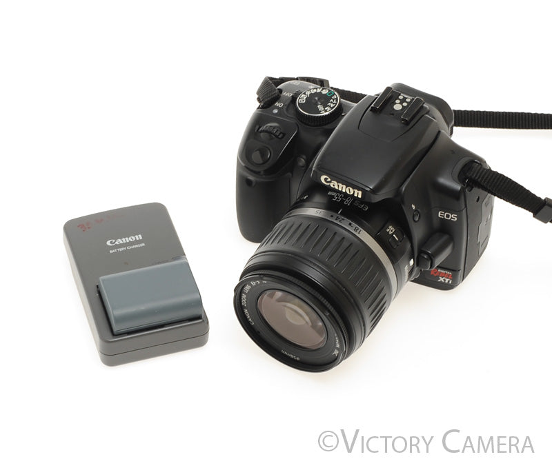 Canon EOS Rebel XTi 10.1MP DSLR Camera w/ 18-55mm F3.5-5.6 EF-S Zoom L [EXC] - Victory Camera