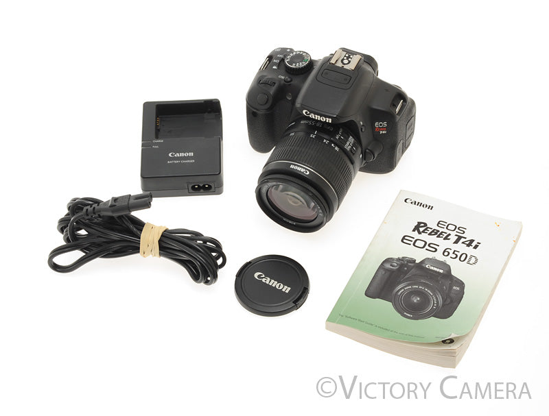 Canon Rebel T4i 18MP Digital SLR Camera w/ 18-55mm Zoom Lens  [EXC+] - Victory Camera