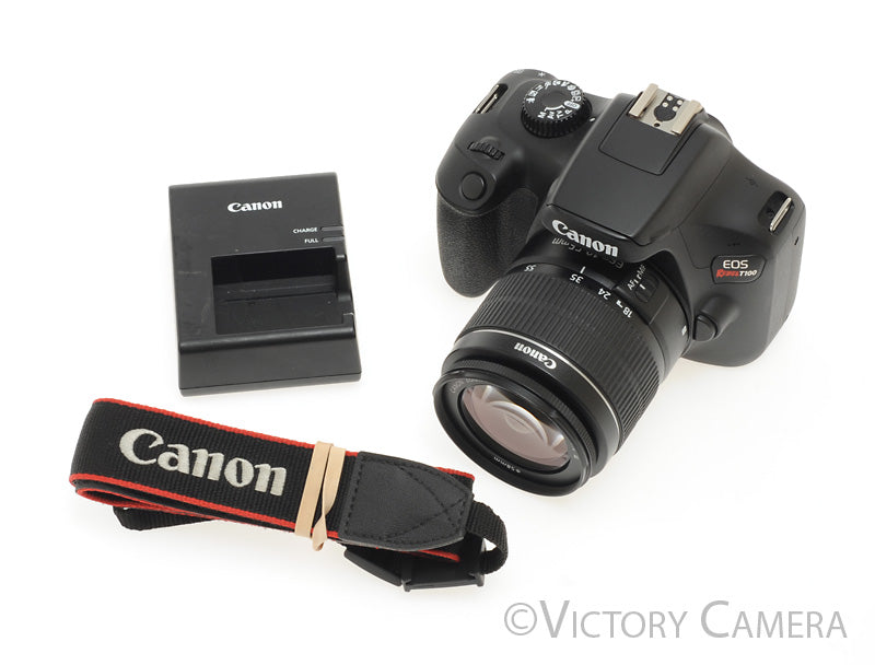 Canon EOS Rebel T100 18MP Digital SLR Camera w/ 18-55mm Zoom Lens [EXC+] - Victory Camera