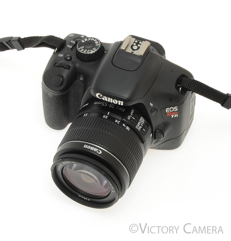Canon EOS Rebel T2i 18MP DSLR w/ EF-S 18-55mm F3.5-5.6 Lens [EXC+] - Victory Camera