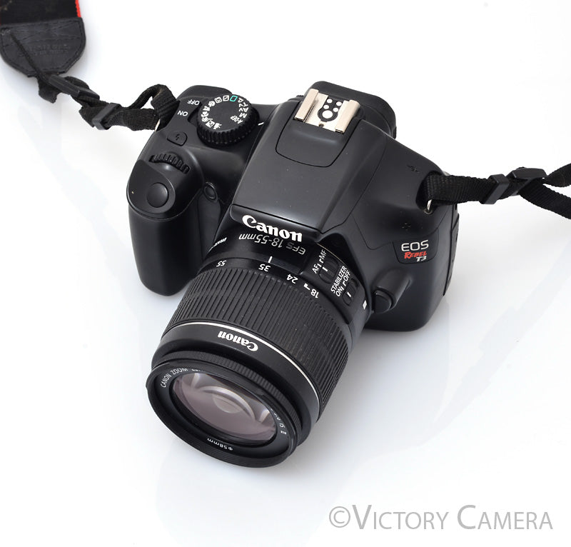 Canon EOS Rebel T3 12.2 MP DSLR Camera w/ 18-55mm f3.5-5.6 EFS Lens  [EXC] - Victory Camera