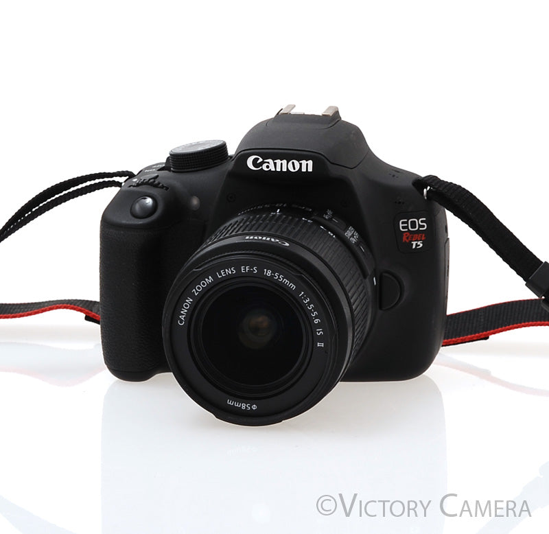 Canon Rebel T5 18MP Digital SLR Camera Body w/ 18-55mm II Zoom Lens [EXC+] - Victory Camera