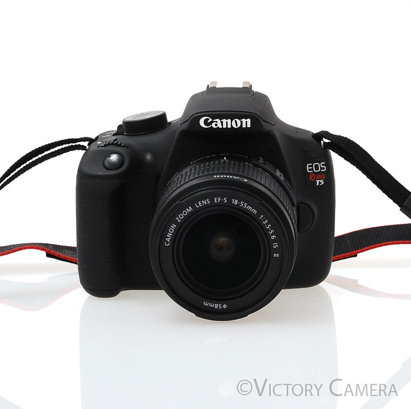 Canon Rebel T5 18MP Digital SLR Camera Body w/ 18-55mm II Zoom Lens [EXC+] - Victory Camera