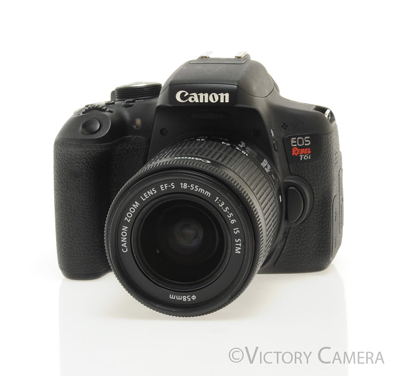 Canon Rebel T6i 24.2MP Digital SLR Camera w/ 18-55mm Zoom Lens [EXC+] - Victory Camera