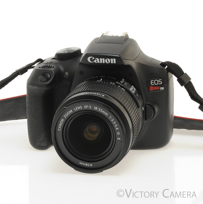 Canon Rebel T6 Digital SLR Camera Body 18mp w/ 18-55mm Lens [EXC] - Victory Camera
